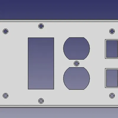 Nắp che ổ cắm điện US có tham số điều chỉnh 1-10 gang