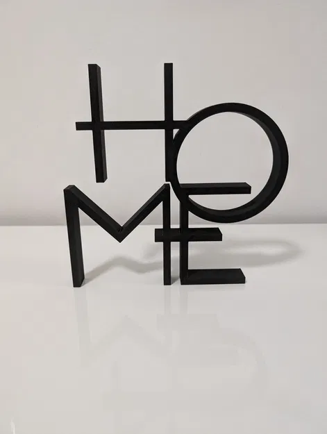 Nghệ thuật đường nét tối giản 'NHÀ - Image 1