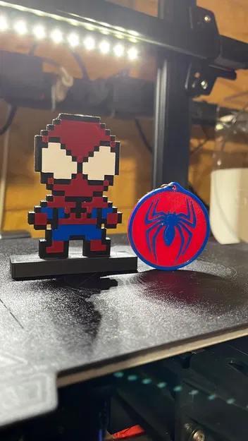 Móc khóa Spiderman đa màu sắc dễ in (M600) - Image 3