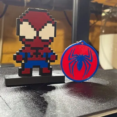 Móc khóa Spiderman đa màu sắc dễ in (M600)