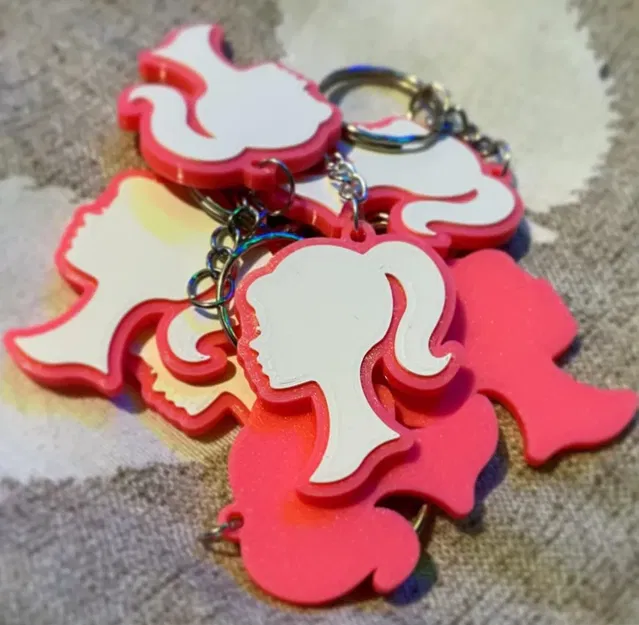 **Móc khóa Barbie đa sắc dễ in (M600)** - Image 1