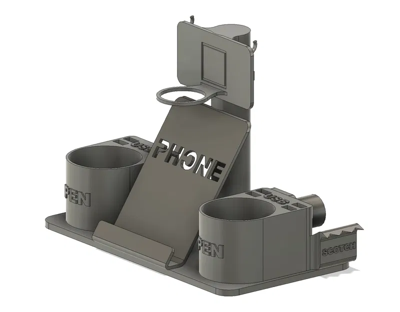 Giá đỡ bút đa chức năng với không gian để điện thoại - Image 1