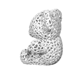 Giá đỡ danh thiếp gấu với thiết kế Voronoi - Image 1