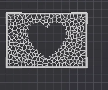 Trái tim khung với thiết kế Voronoi - Image 1