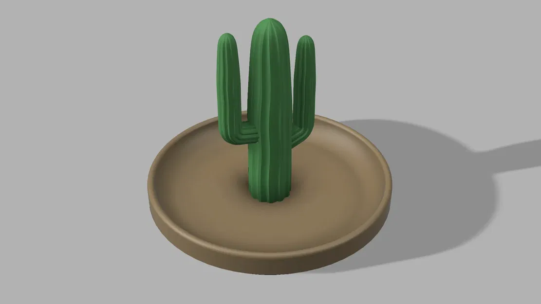 Giá đỡ nhẫn và bông tai hình xương rồng - Image 2