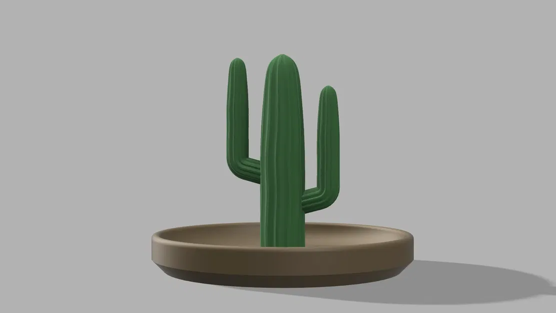 Giá đỡ nhẫn và bông tai hình xương rồng - Image 3