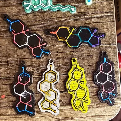 Móc khóa phân tử hormone testosterone và estrogen