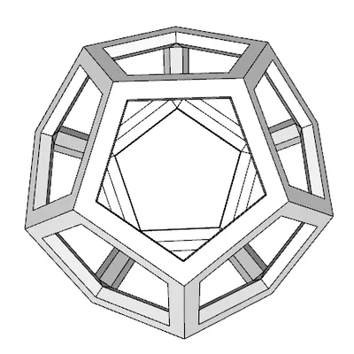 Mô hình Dodekaeder thiết kế cổ điển cho in 3D