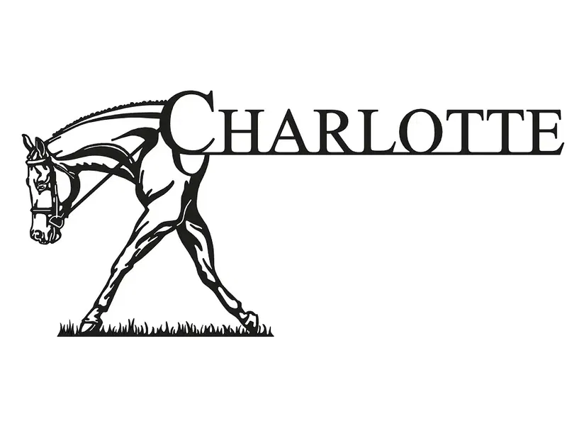 Ngựa Charlotte đi trên cỏ - Image 1