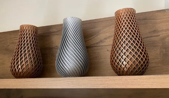 Bình hoa xoắn ốc 150mm in 3D - Image 1