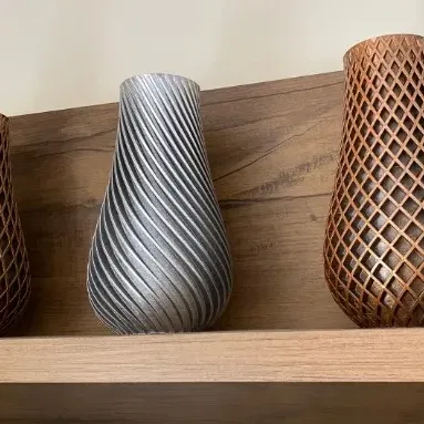 Bình hoa xoắn ốc 150mm in 3D