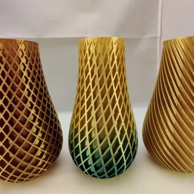 Bình hoa xoắn ốc 150mm in 3D