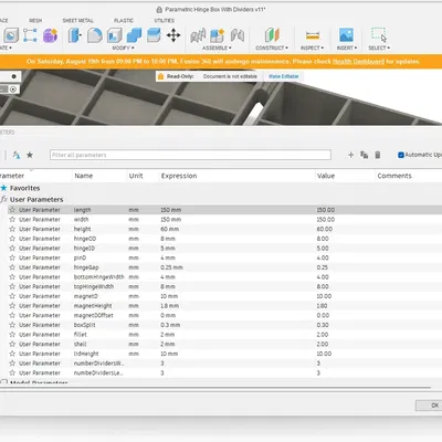 Hộp có bản lề điều chỉnh với ngăn chia và khóa từ tính