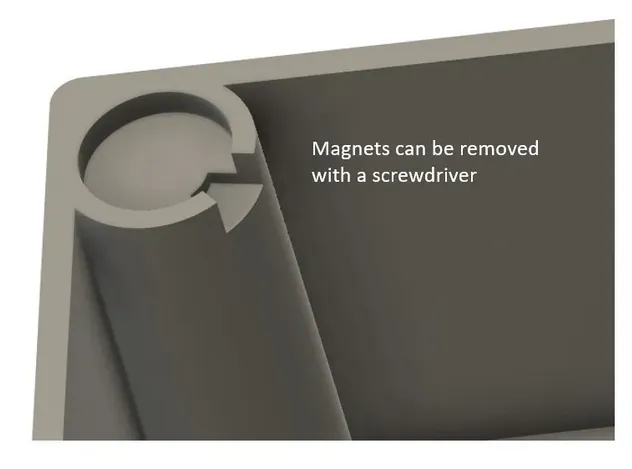 Hộp có bản lề điều chỉnh với ngăn chia và khóa từ tính - Image 4