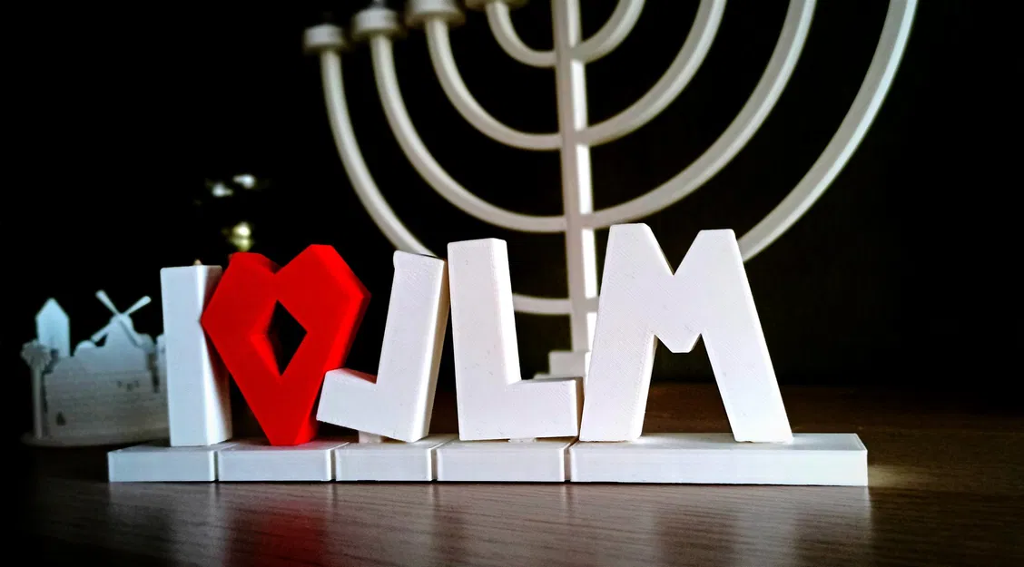 Tượng I Love Jerusalem - Thiết kế Low Poly - Image 1