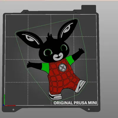 Mô hình thỏ Bing thiết kế 2D cho in ấn