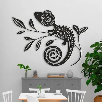 Karma Chameleon - Mô hình chameleon nghệ thuật treo tường