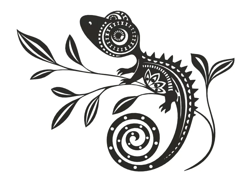 Karma Chameleon - Mô hình chameleon nghệ thuật treo tường - Image 2