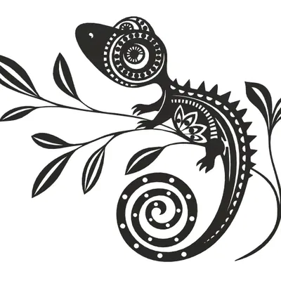 Karma Chameleon - Mô hình chameleon nghệ thuật treo tường