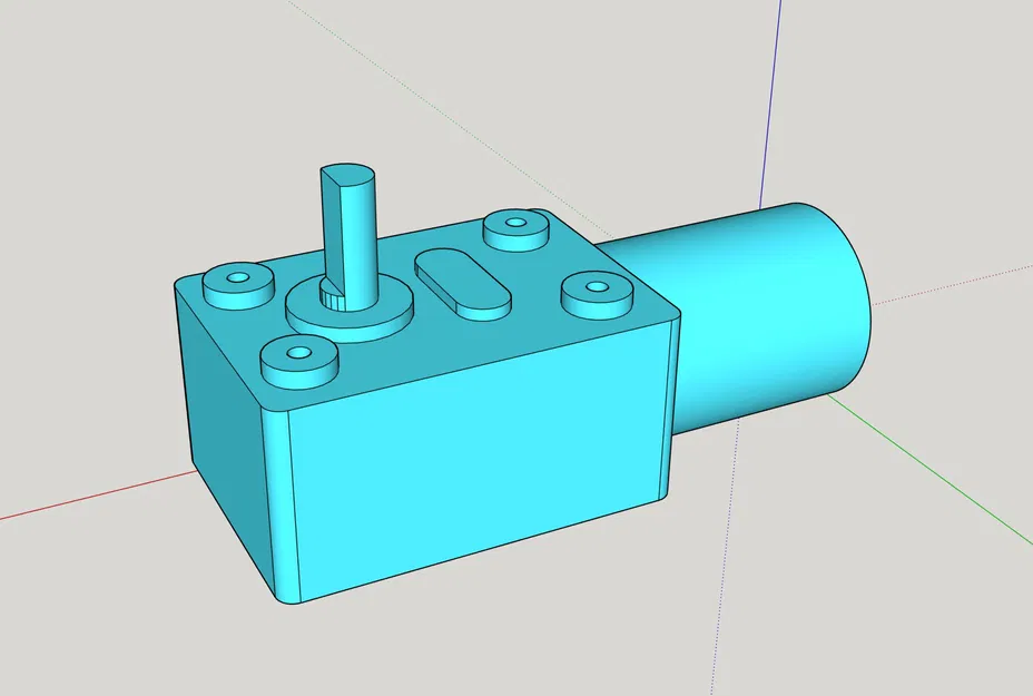 Mô hình motor reductor DC 12V kích thước 8 x 5 x 3 cm - Image 1