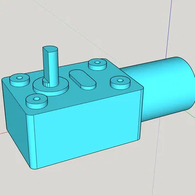 Mô hình motor reductor DC 12V kích thước 8 x 5 x 3 cm