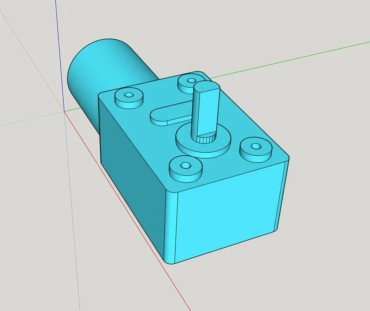 Mô hình motor reductor DC 12V kích thước 8 x 5 x 3 cm - Image 2