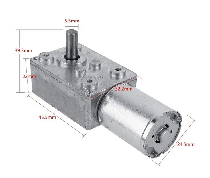 Mô hình motor reductor DC 12V kích thước 8 x 5 x 3 cm - Image 4