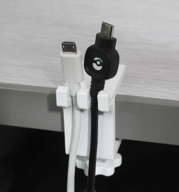 Giá đỡ cáp USB gắn bàn làm việc 2 cổng - Image 3