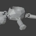Chậu gấu thấp poly dễ thương để bàn - Thumbnail 2