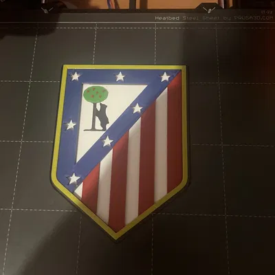 Biểu tượng câu lạc bộ Atlético de Madrid với thiết kế màu s...