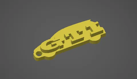 Móc chìa khóa hình dáng bên của Golf GTI MK6 - Image 1