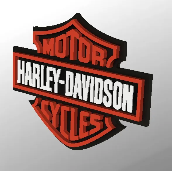 Biểu tượng Harley Davidson 9" với chữ nổi và móc treo - Image 1