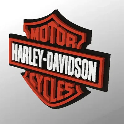 Biểu tượng Harley Davidson 9" với chữ nổi và móc treo