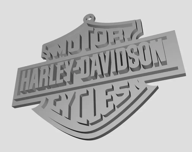 Biểu tượng Harley Davidson 9" với chữ nổi và móc treo - Image 2
