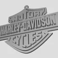 Biểu tượng Harley Davidson 9" với chữ nổi và móc treo - Thumbnail 2