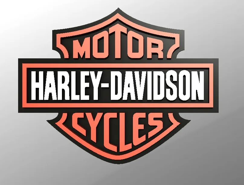 Biểu tượng Harley Davidson 9" với chữ nổi và móc treo - Image 3