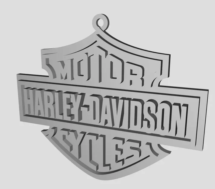 Biểu tượng Harley Davidson 9" với chữ nổi và móc treo - Image 5