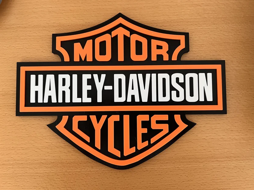 Biểu tượng Harley Davidson treo tường nhiều màu sắc - Image 1