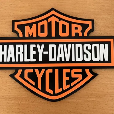 Biểu tượng Harley Davidson treo tường nhiều màu sắc