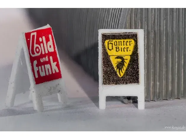 Bảng quảng cáo H0 - Werbeständer dễ in - Image 1