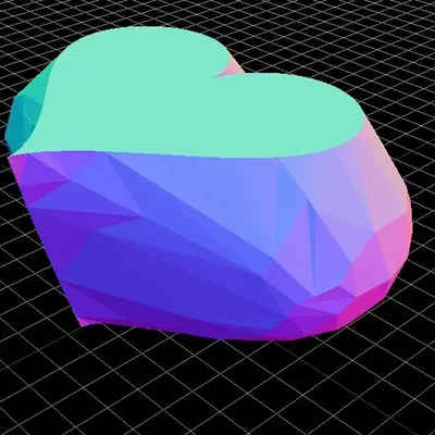 Giá đỡ hình trái tim phong cách Low Poly