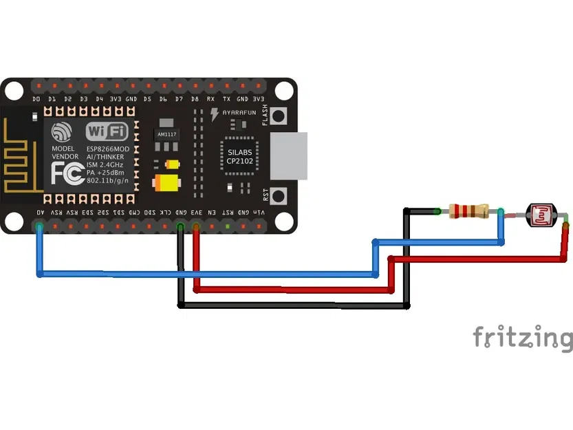 Giá đỡ cho điện trở quang LDR in bằng PLA trong suốt - Image 5