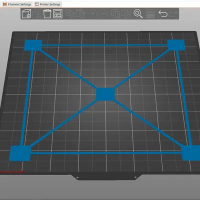Bộ dụng cụ căn chỉnh giường in 3D với họa tiết zigzag và l...
