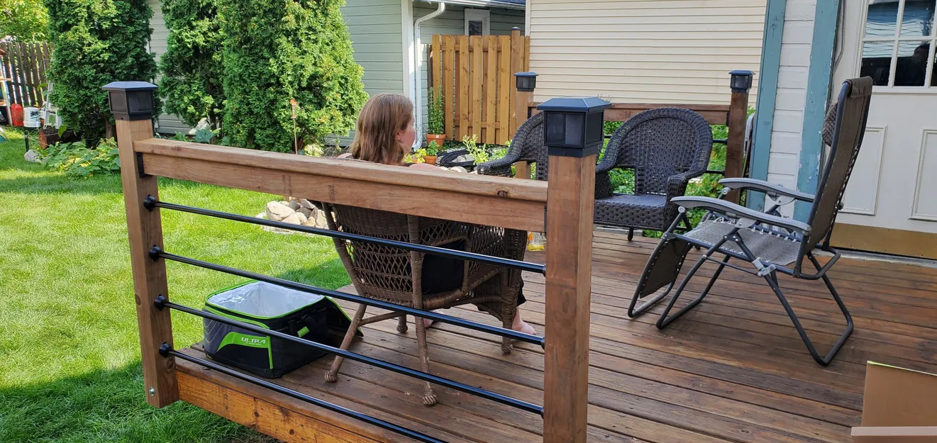 Đường viền lan can sân thượng bằng ống dẫn điện 3/4 - Image 4