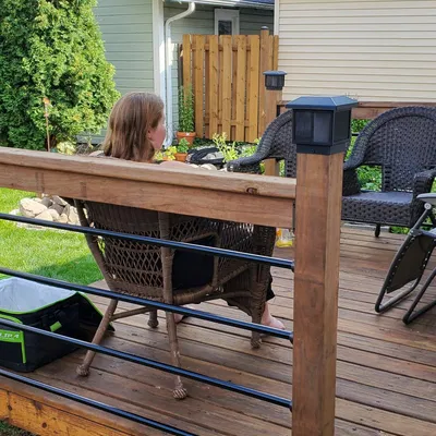 Đường viền lan can sân thượng bằng ống dẫn điện 3/4