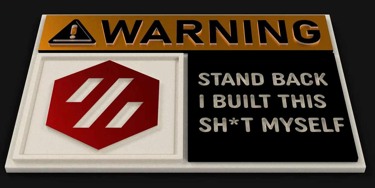 Biển cảnh báo Voron hài hước - Image 1