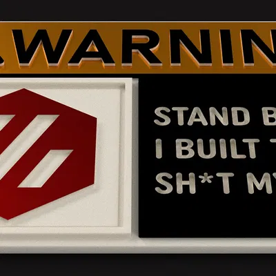 Biển cảnh báo Voron hài hước