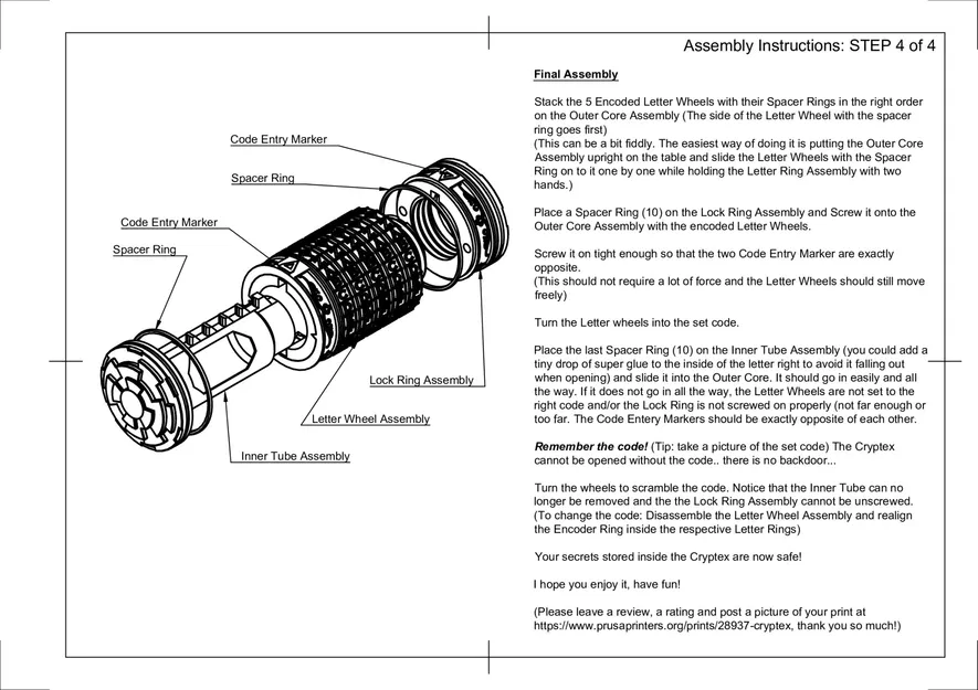 Cryptex chức năng hoàn chỉnh với mã số tùy chỉnh - Image 10