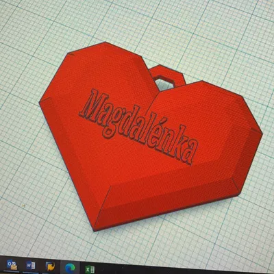 Mô hình trái tim low poly Magdalenka