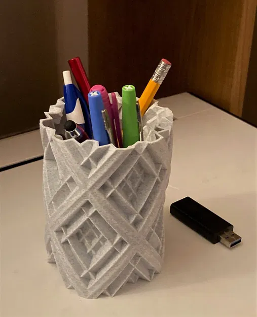 Bình đựng bút chì và bút bi hình kim cương 0141 - Image 1